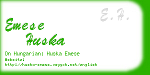 emese huska business card